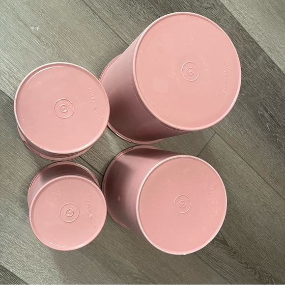 Vintage Tupperware Nesting Canister Dusty Rose - Picture 3 of 10